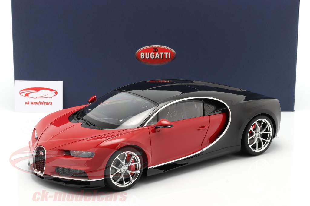 Bugatti Chiron Ano de construção 2017 vermelho / Preto 1:12 AUTOart