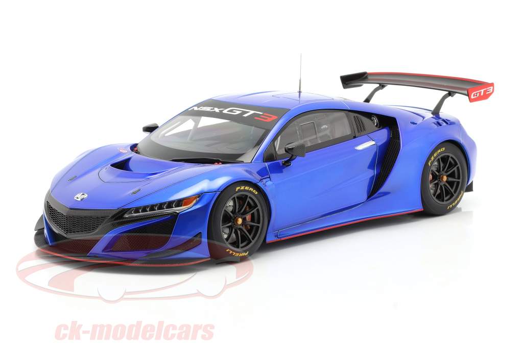 Honda NSX GT3 Année de construction 2018 hyper bleu 1:18 AUTOart
