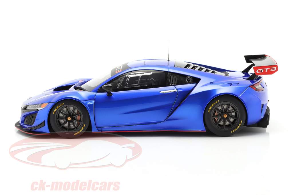 Honda NSX GT3 Année de construction 2018 hyper bleu 1:18 AUTOart