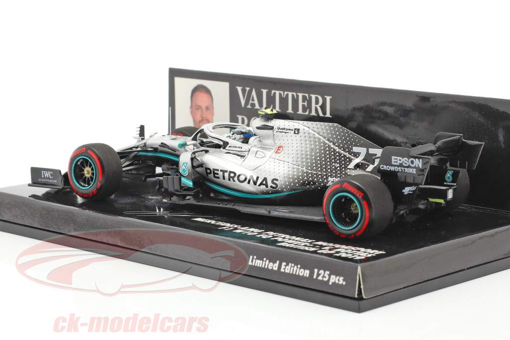 Valtteri Bottas Mercedes-AMG F1 W10 #77 2do británico GP F1 2019 1:43 Minichamps