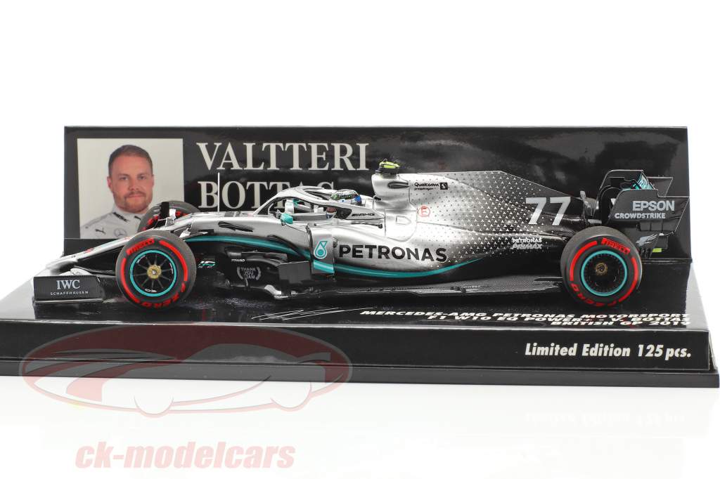 Valtteri Bottas Mercedes-AMG F1 W10 #77 2do británico GP F1 2019 1:43 Minichamps