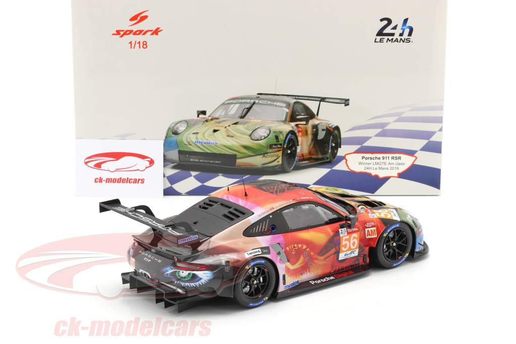 Porsche 911 RSR #56 Klassevinder LMGTE Am 24h LeMans 2019 Team Project 1 1:18 Spark