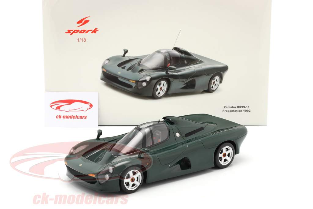Yamaha OX99-11 Præsentation Bil 1992 mørkegrøn 1:18 Spark
