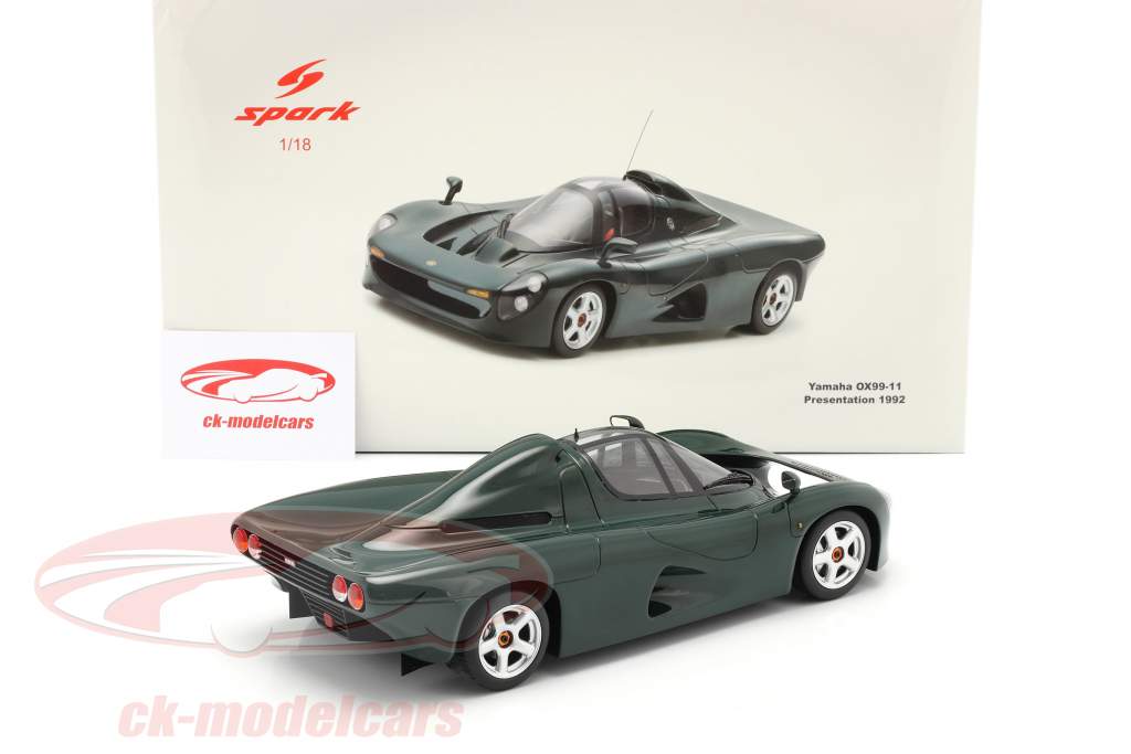 Yamaha OX99-11 Præsentation Bil 1992 mørkegrøn 1:18 Spark