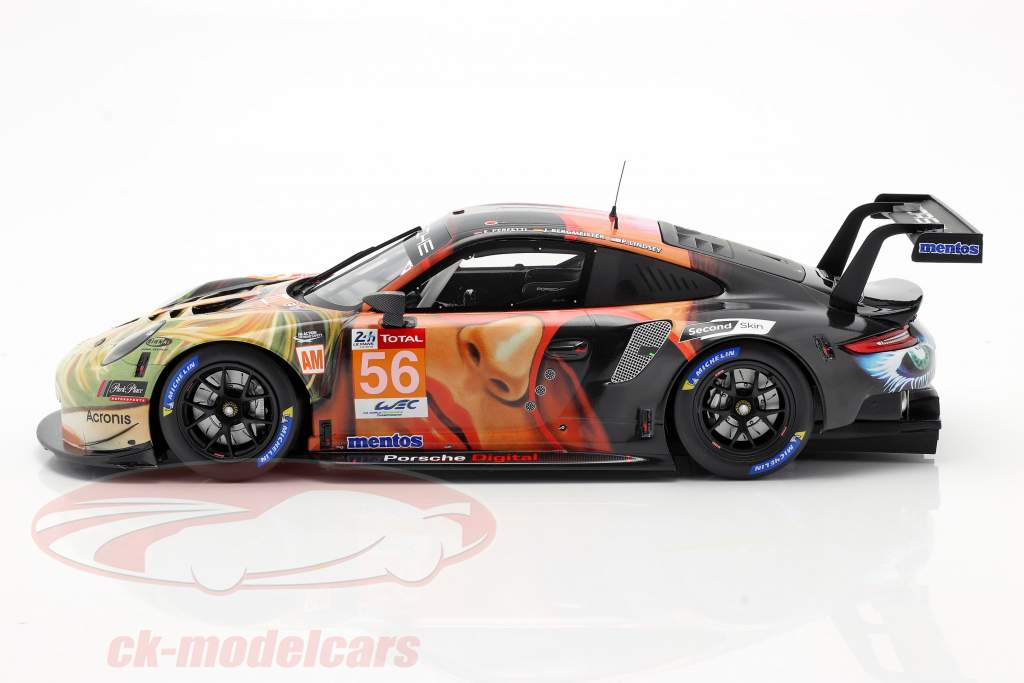 Porsche 911 RSR #56 Klasse winnaar LMGTE Am 24h LeMans 2019 Team Project 1 1:18 Spark