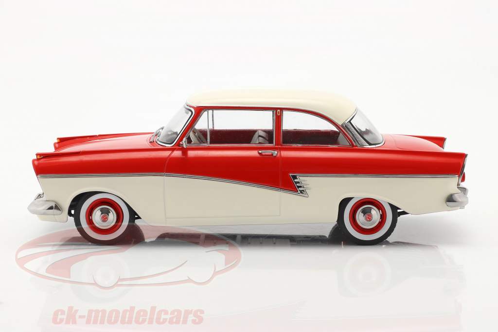 Ford Taunus 17M P2 year 1957 red / white 1:18 KK-Scale