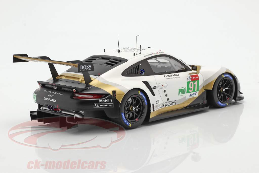 Porsche 911 RSR GTE #91 2e LMGTE Pro 24h LeMans 2019 Porsche GT Team 1:18 Spark