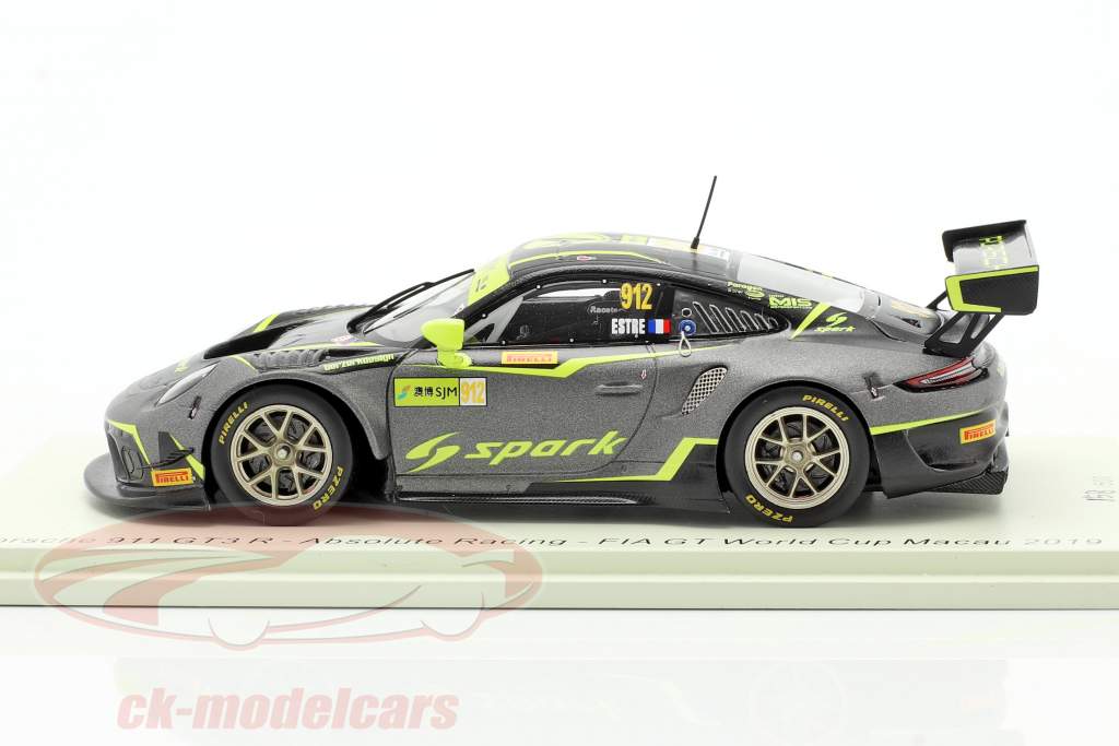Porsche 911 GT3 R #912 FIA GT World Cup Macau 2019 Kevin Estre 1:43 Spark