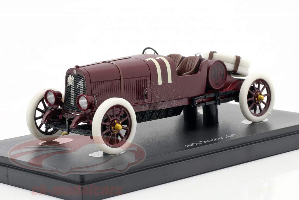 Alfa Romeo G1 Targa Florio #11 1921 sombre rouge 1:43 AutoCult