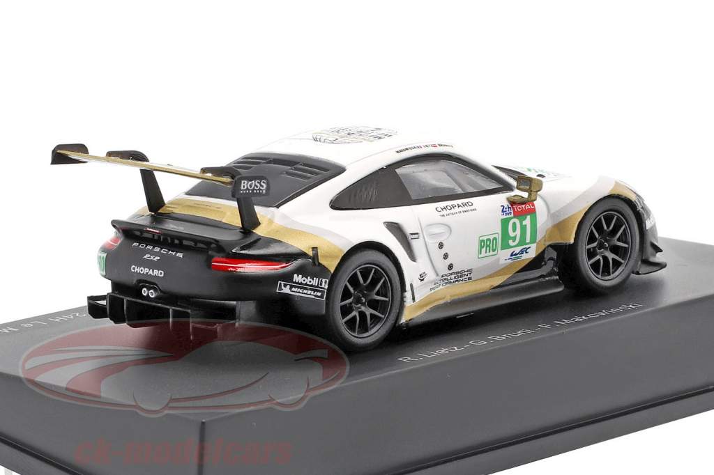 Porsche 911 RSR GTE #91 2nd LMGTE Pro 24h LeMans 2019 Porsche GT Team 1:64 Spark