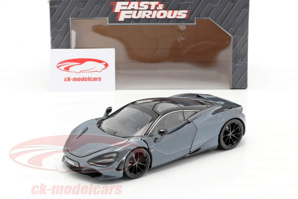 Shaw's McLaren 720S フィルム Fast & Furious Hobbs & Shaw (2019) グレー メタリック 1:24 Jada Toys