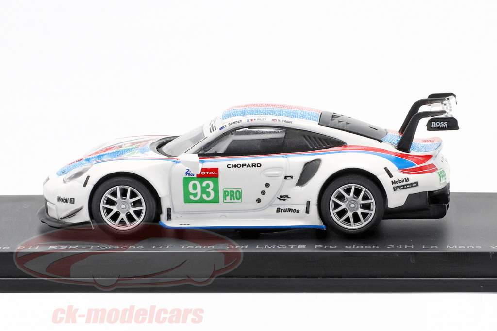 Porsche 911 RSR GTE #93 3e LMGTE Pro 24h LeMans 2019 Porsche GT Team 1:64 Spark