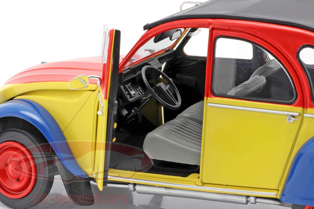 Citroen 2CV6 Ricard year 1985 yellow / red / blue 1:18 Solido