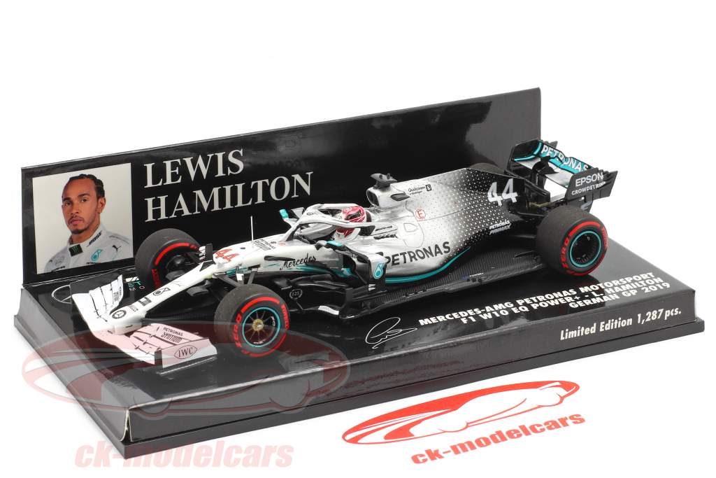 ミニチャンプス1/43 F1 2019年 Minichamps 1:43 L. Hamilton Mercedes-AMG F1 W10 #44 German