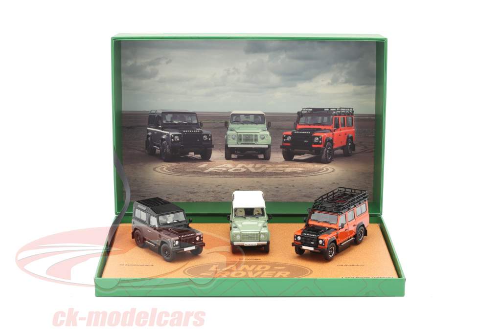 3-Car Set Land Rover Defender 2015 Celebration Series 1:43 Almost Real
