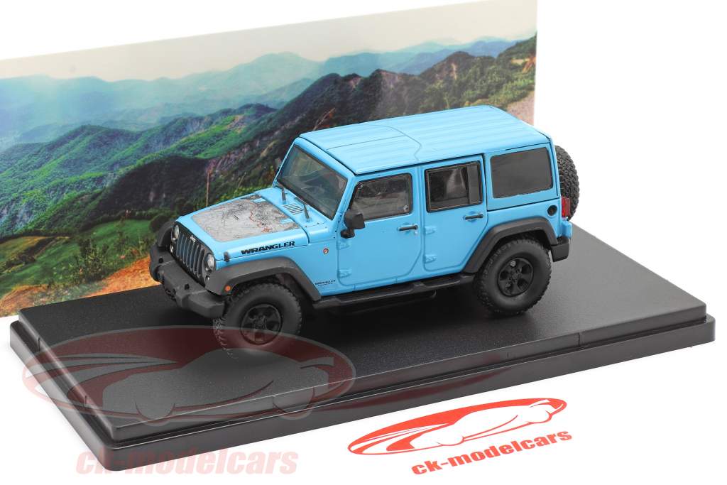 Jeep Wrangler Unlimited Big Bear 建設年 2017 青い 1:43 Greenlight