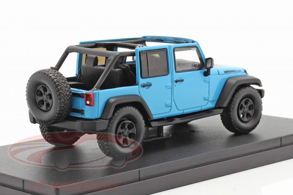 Jeep Wrangler Unlimited Big Bear 建設年 2017 青い 1:43 Greenlight