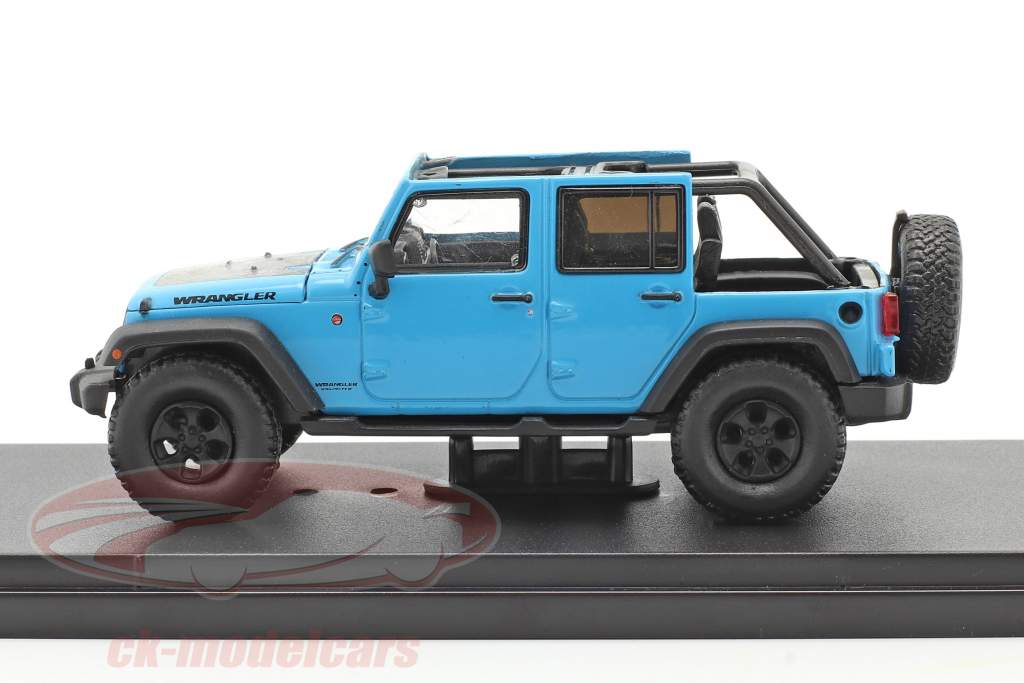 Jeep Wrangler Unlimited Big Bear 建設年 2017 青い 1:43 Greenlight