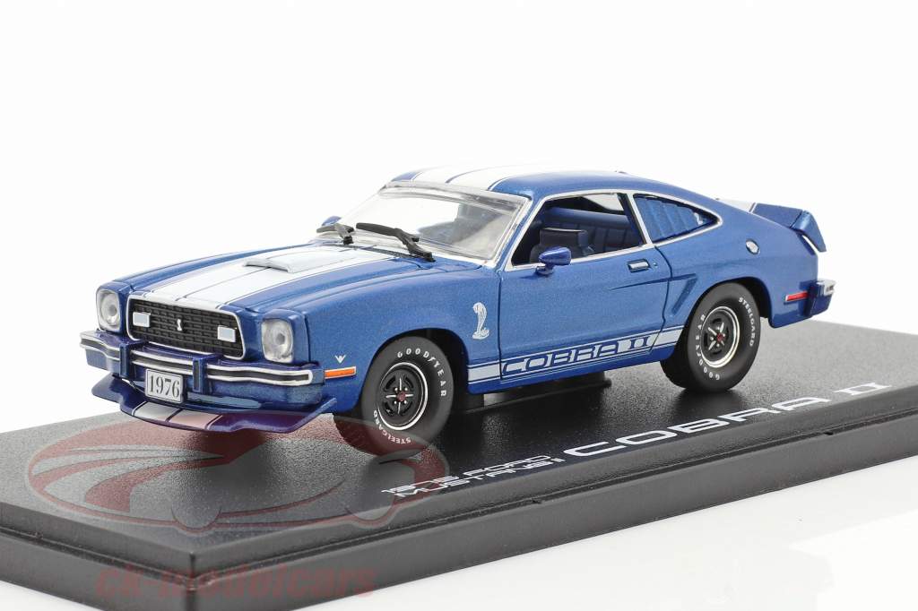 Ford Mustang II Cobra II 建設年 1976 青い / 白い 1:43 Greenlight