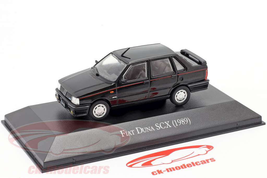 Fiat Duna SCX Byggeår 1989 sort 1:43 Altaya