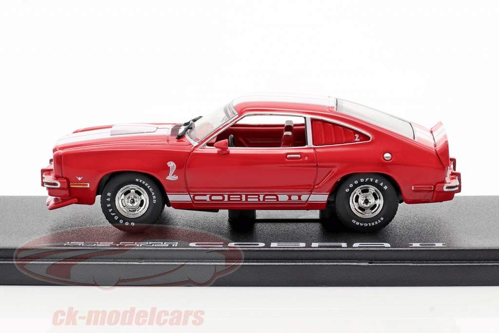 Ford Mustang II Cobra II Ano de construção 1976 vermelho / Branco 1:43 Greenlight