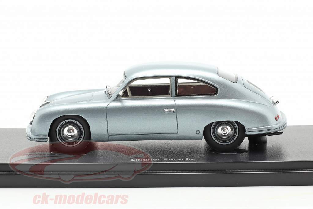 Lindner Porsche prototype Byggeår 1953 sølvblå 1:43 AutoCult