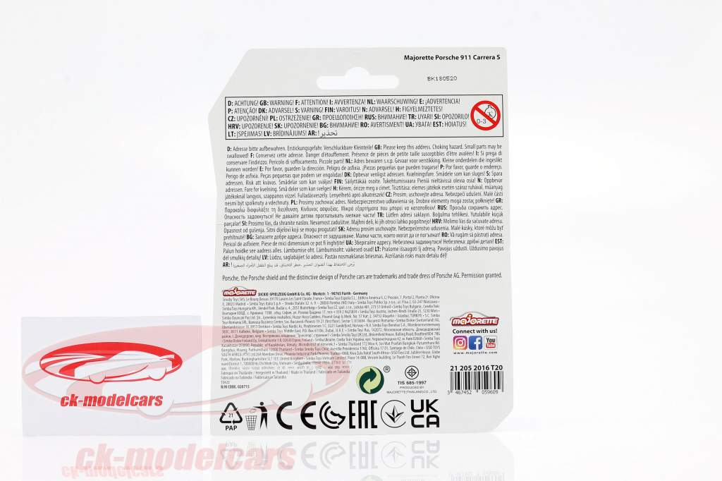 Porsche 911 Carrera S Toy fair Nuremberg 2020 red 1:64 Majorette