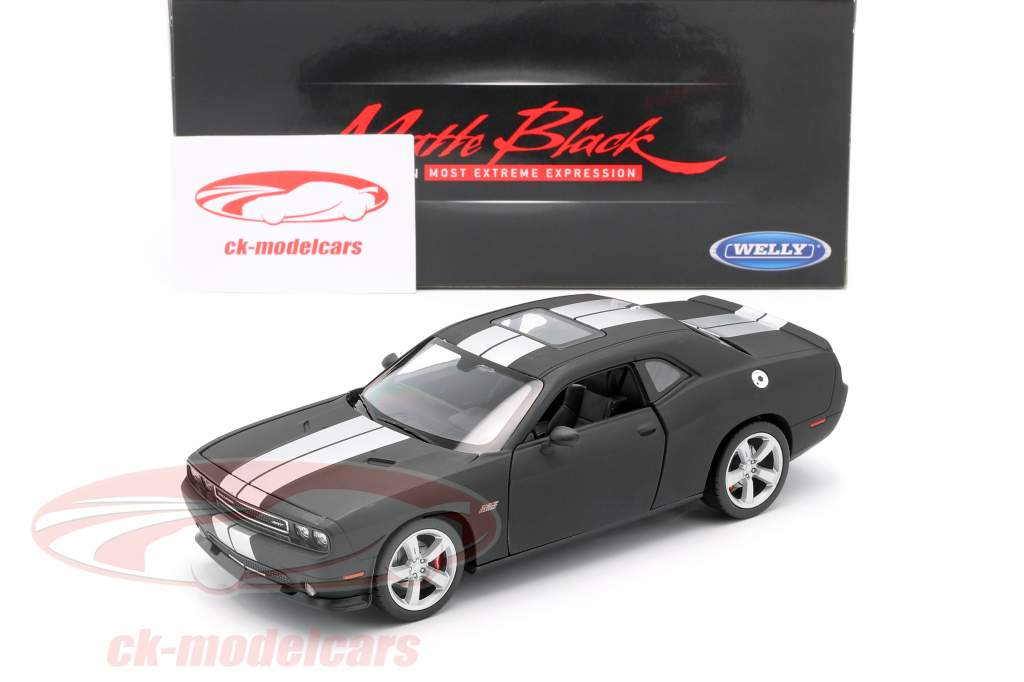 Dodge Challenger SRT año 2013 estera negro 1:24 Welly