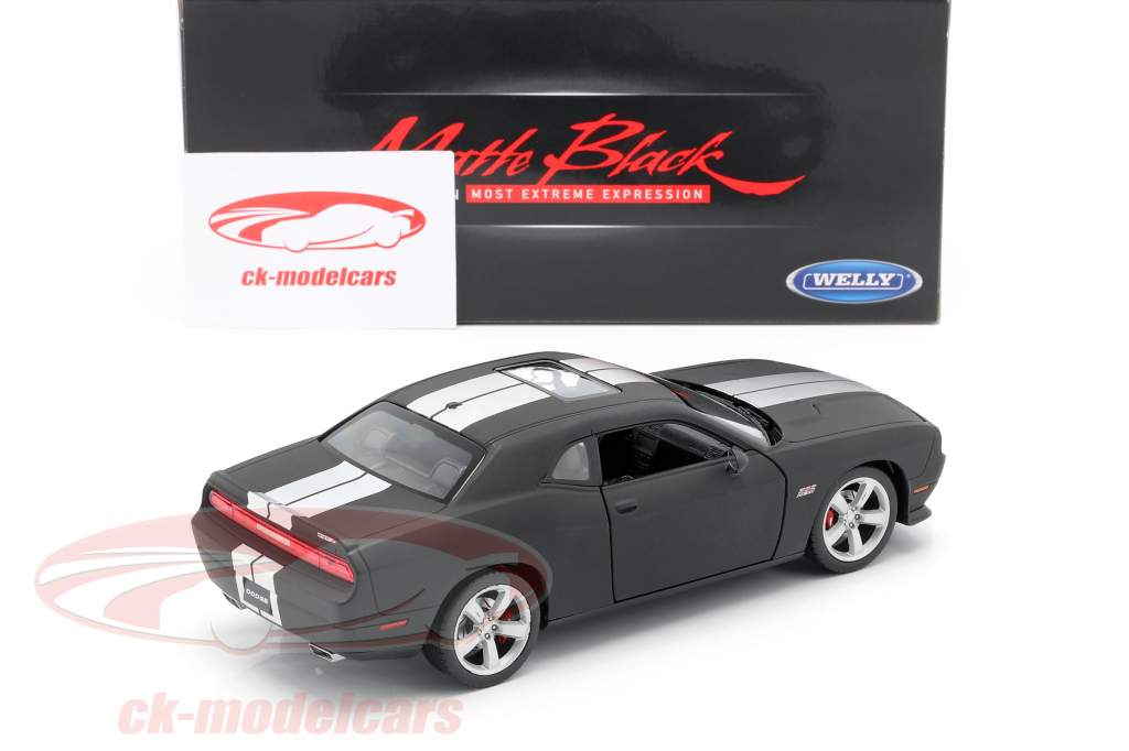 Dodge Challenger SRT año 2013 estera negro 1:24 Welly