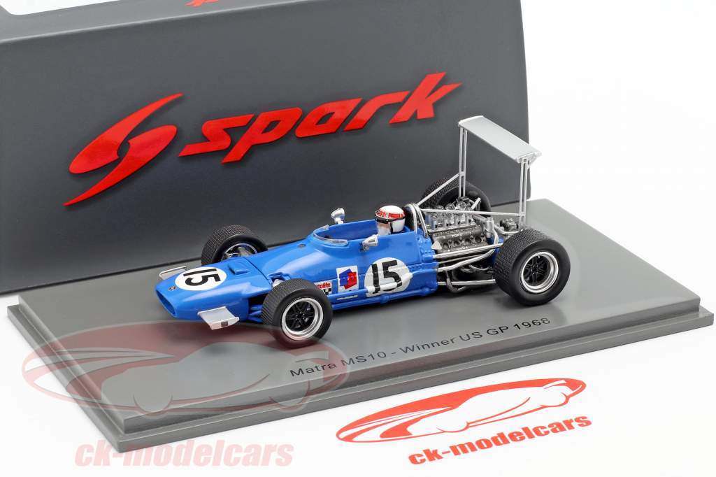 Jackie Stewart Matra MS10 #15 Vincitore stati Uniti GP formula 1968 1:43 Spark