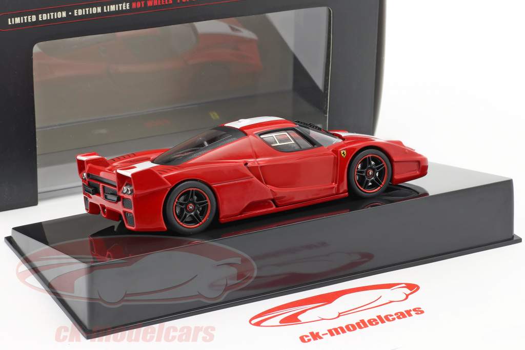 Ferrari FXX 2006 red with white stripe 1:43 HotWheels Elite