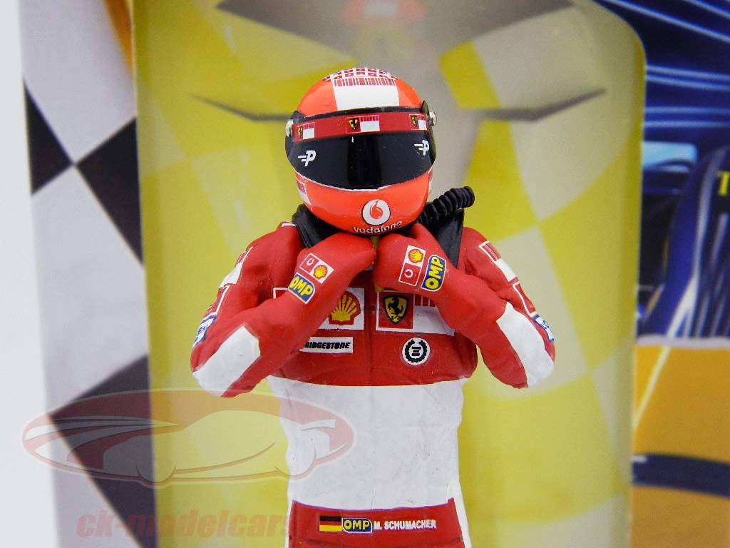 Michael Schumacher Fahrerfigur Formel 1 2006 stehend Ready to Race 1:18 TopMo