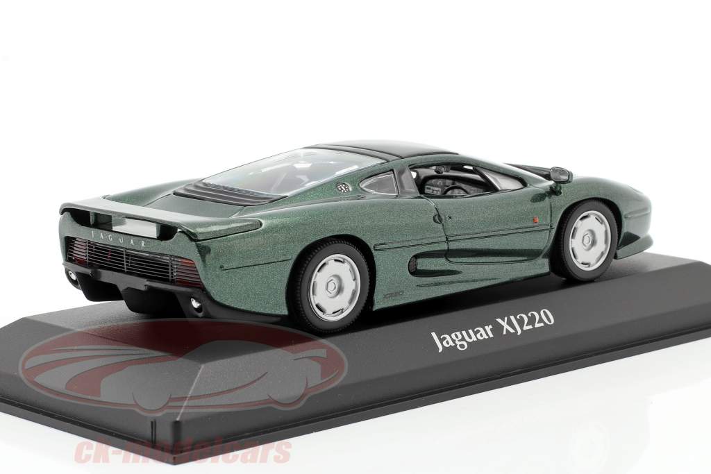Jaguar XJ220 Bouwjaar 1991 donkergroen metalen 1:43 Minichamps