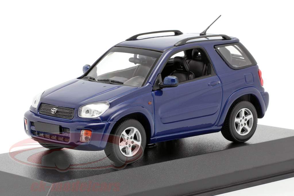 Toyota RAV4 year 2000 dark blue metallic 1:43 Minichamps