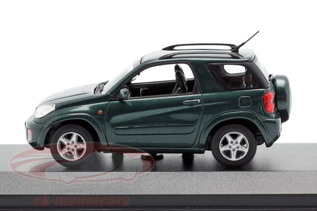 Toyota RAV4 year 2000 dark green metallic 1:43 Minichamps