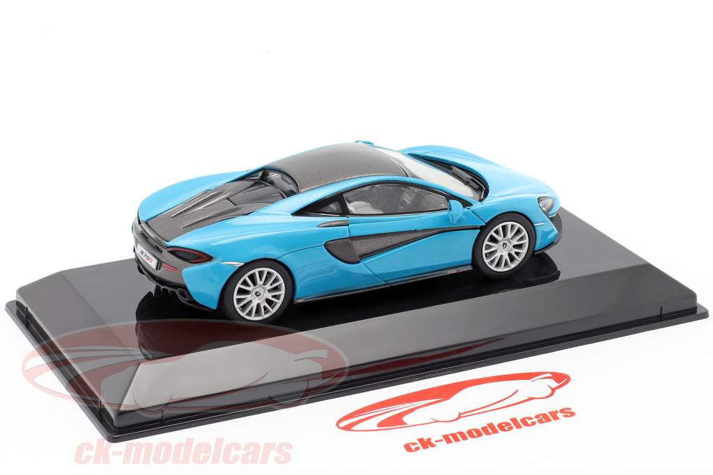 McLaren 570S Coupe Année de construction 2016 bleu métallique / noir 1:43 Altaya
