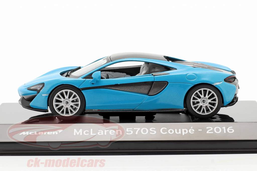 McLaren 570S Coupe Byggeår 2016 blå metallisk / sort 1:43 Altaya