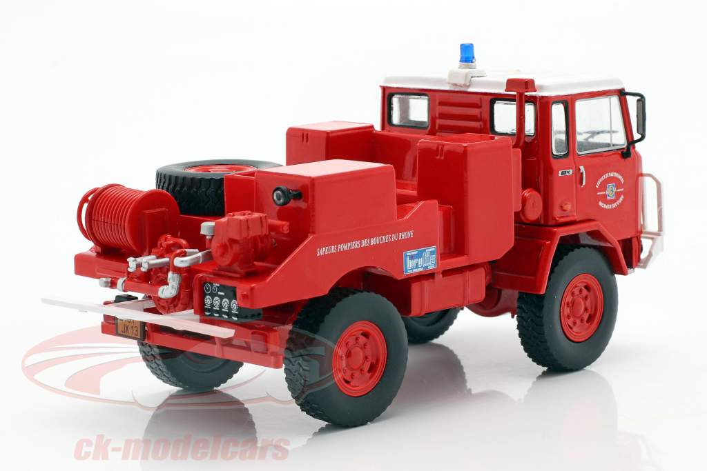 Iveco-Unic 75 PC 消防处 法国 红 / 白色 1:43 Atlas