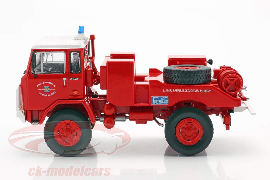 Iveco-Unic 75 PC 消防处 法国 红 / 白色 1:43 Atlas