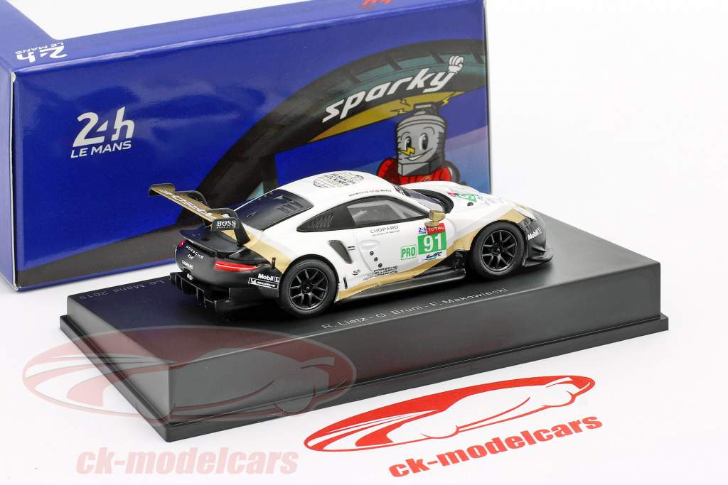 Porsche 911 RSR GTE #91 2nd LMGTE Pro 24h LeMans 2019 Porsche GT Team 1:64 Spark