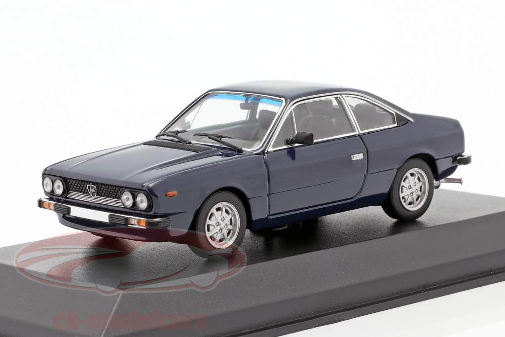 Lancia Beta Coupe Byggeår 1980 mørkeblå 1:43 Minichamps