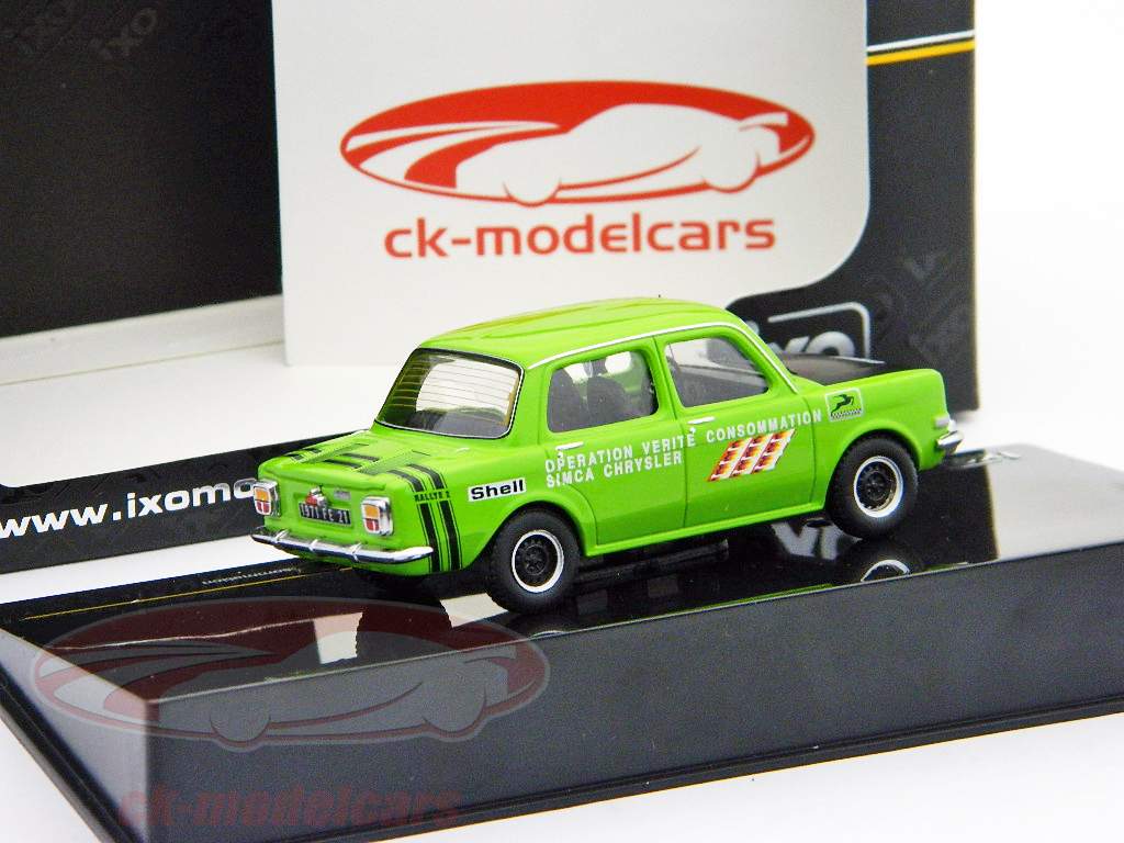 Simca 1000 Rallye 2 операции Verite Совершенства 1973 года green1: 43 Ixo