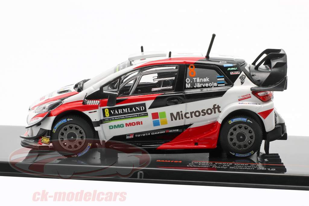 Toyota Yaris WRC #8 Vincitore Rallye Svezia 2019 Tanak, Jarveoja 1:43 Ixo