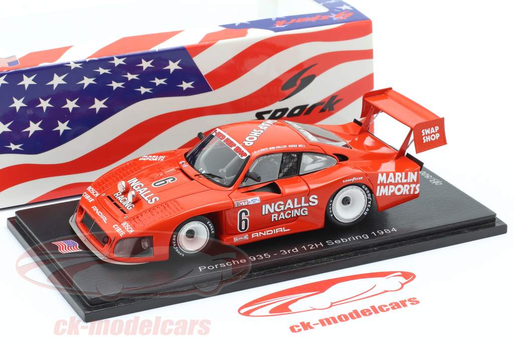Porsche 935 #6 3e 12h Sebring 1984 Bell, Foyt, Wollek 1:43 Spark