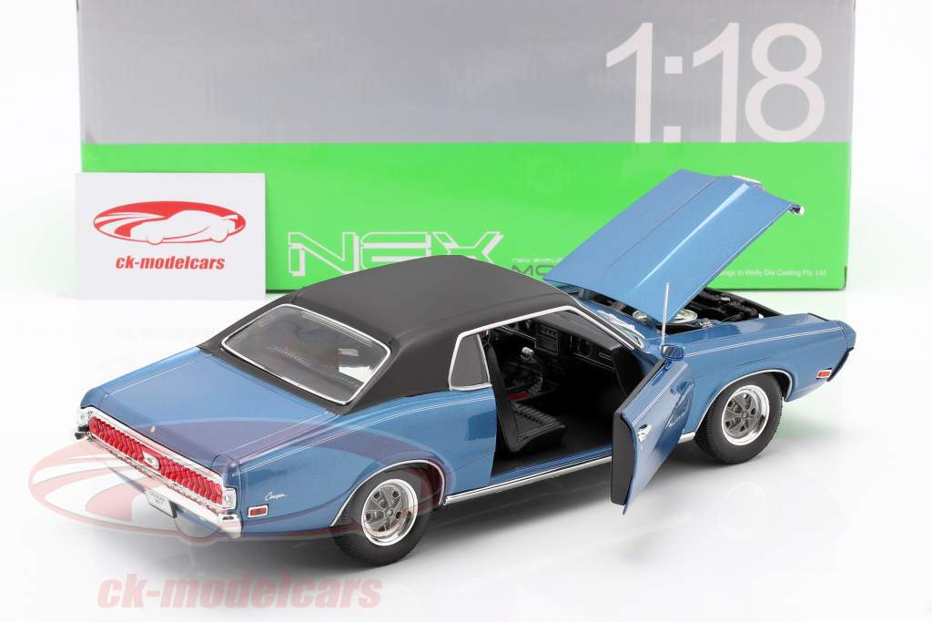 Mercury Cougar XR7 År 1970 blå 1:18 Welly