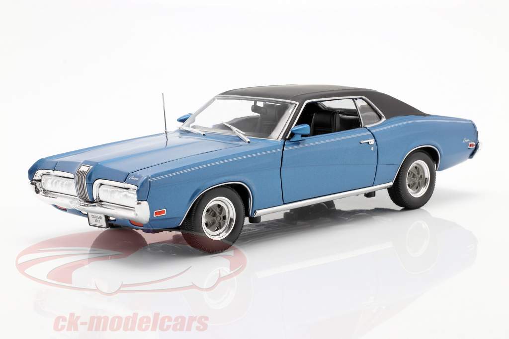 Mercury Cougar XR7 År 1970 blå 1:18 Welly