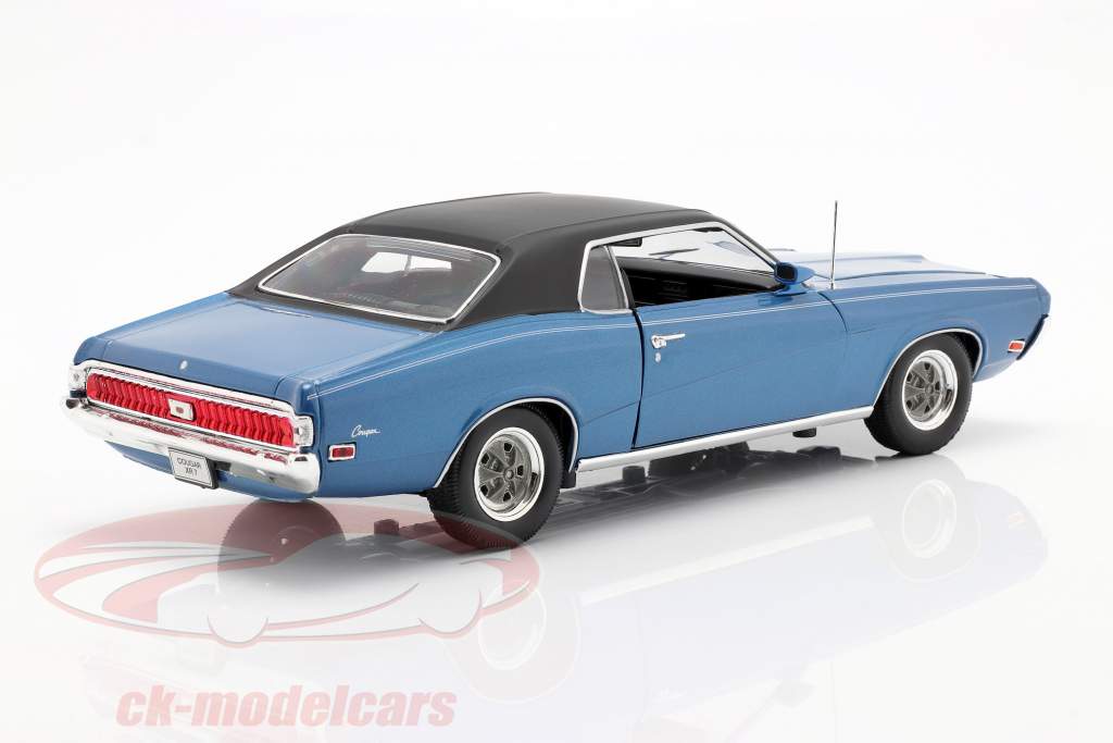 Mercury Cougar XR7 Jaar 1970 blauw 1:18 Welly