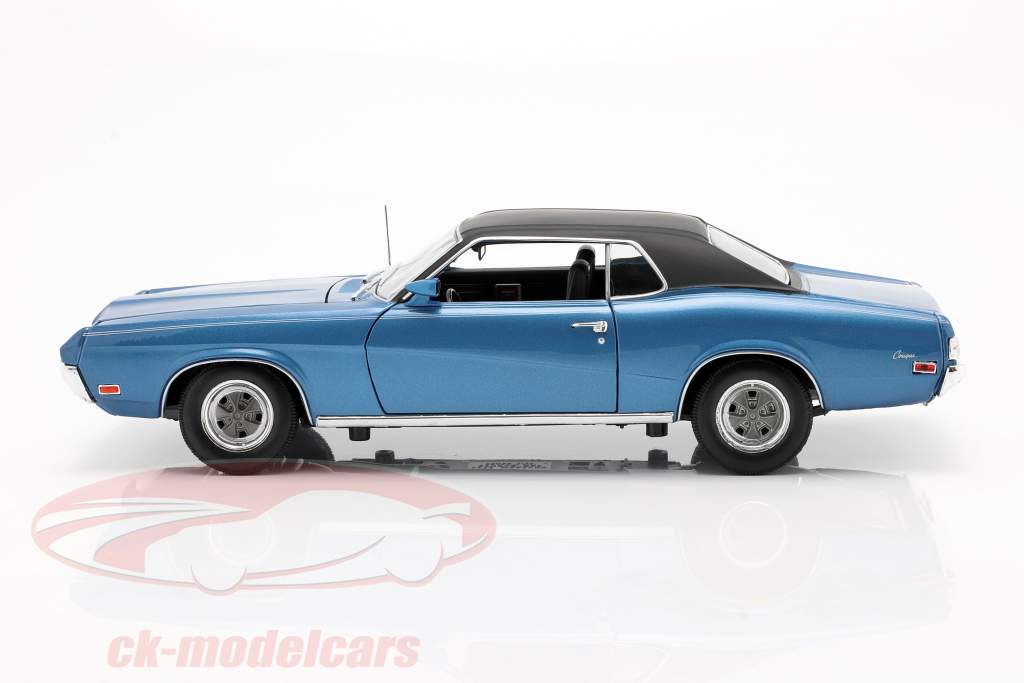 Mercury Cougar XR7 Ano 1970 azul 1:18 Welly