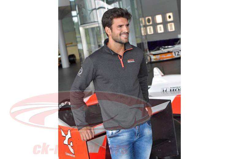 Ayrton Senna Pullover McLaren 3 Times World Champion anthrazit
