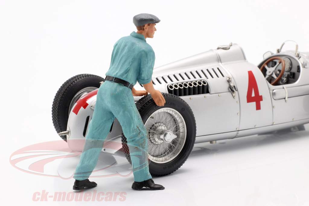 Auto Union メカニック フィギュア 突きつけ インクルード レーシングカー 1:18 Figutec 図